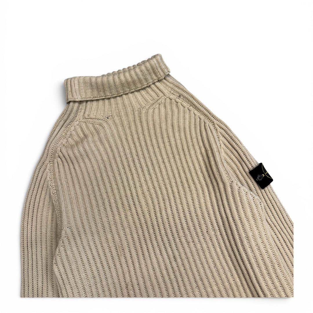 Vintage Stone Island Turtle Neck Jumper Beige (L)
