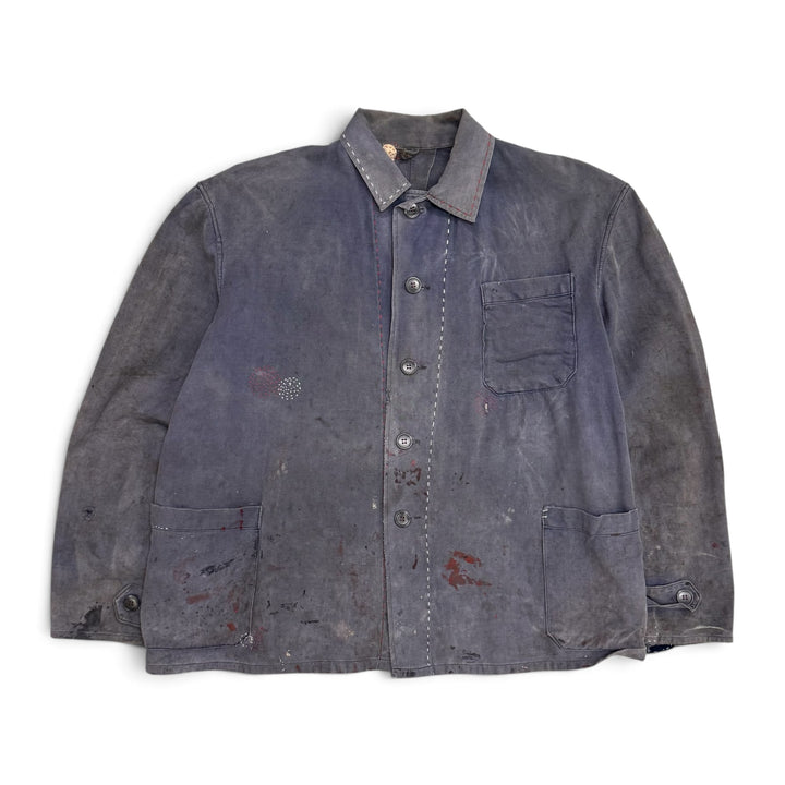 Vintage Reworked Faded Navy French Chore Jacket (M/L)