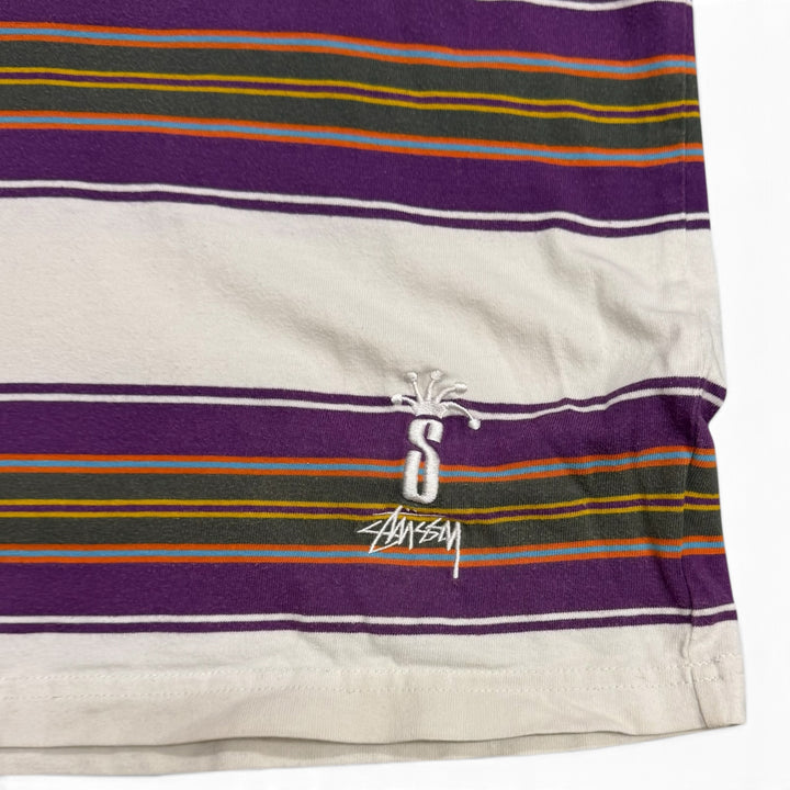Stussy Striped T shirt White (L)