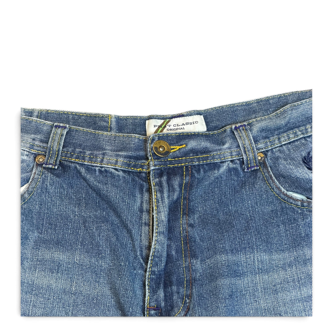 Vintage Phat Farm Light Blue Washed Baggy Denim Shorts (36)