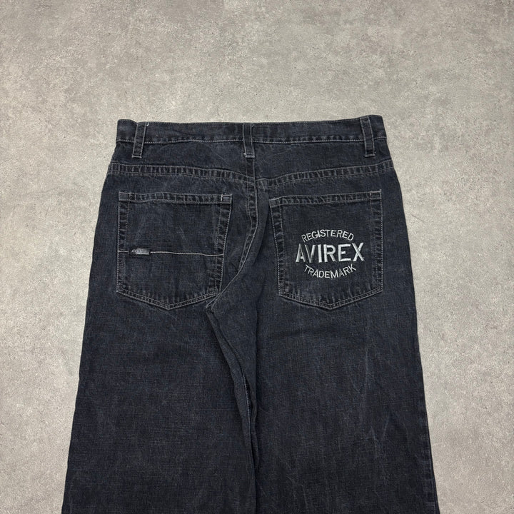 Vintage Avirex Washed Black Denim Jeans (38x32)
