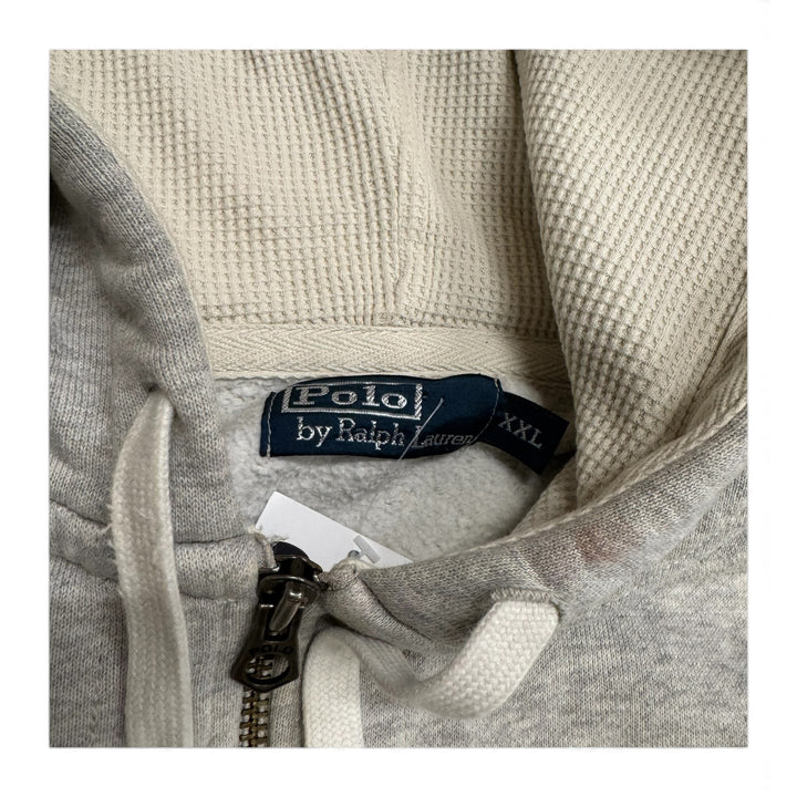 Vintage Polo Ralph Lauren Zip Up Hoodie Gray (XXL)