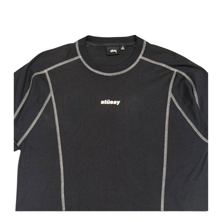 Stussy Black Spellout heavy stitch T-shirt (S)