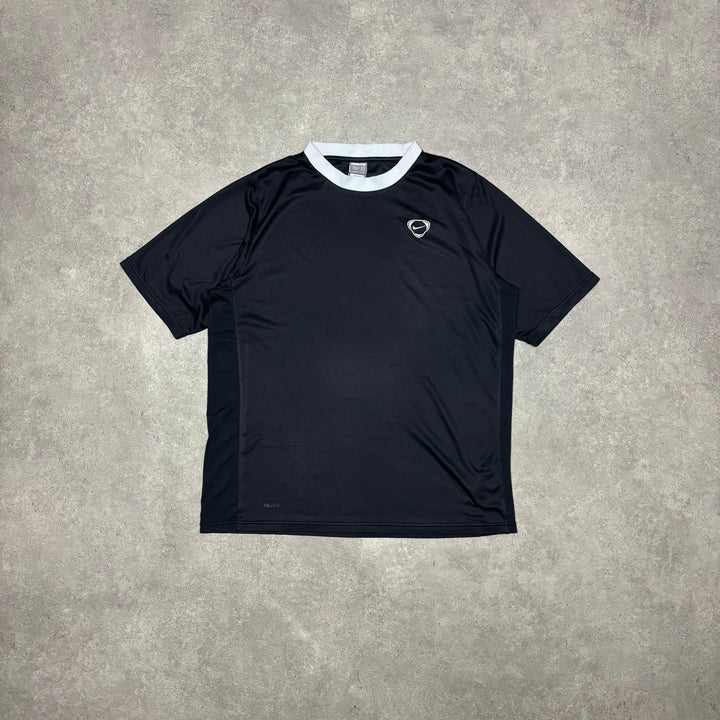 00's Vintage Nike T90 Black Therma-Fit T-Shirt (XL)