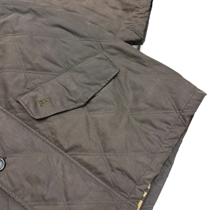 Vintage Burberrys Quilted Jacket Faded Grey (L)