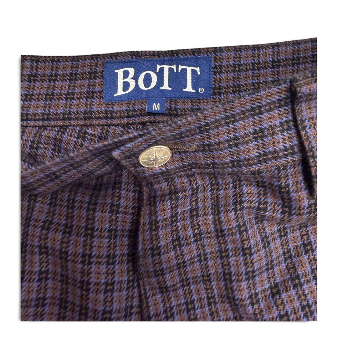 Bott Plaid Double Knee Shorts Purple (M)
