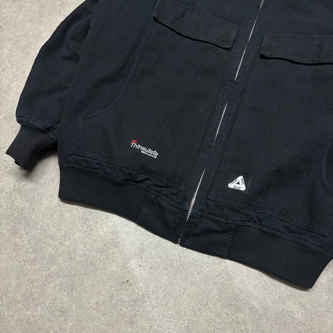 Palace Black Heavy Canvas Bomber Jacket (L)