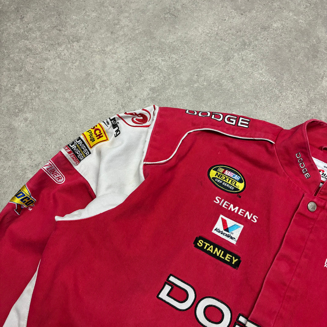 Vintage Dodge Red Nascar Racing Jacket (XXL)