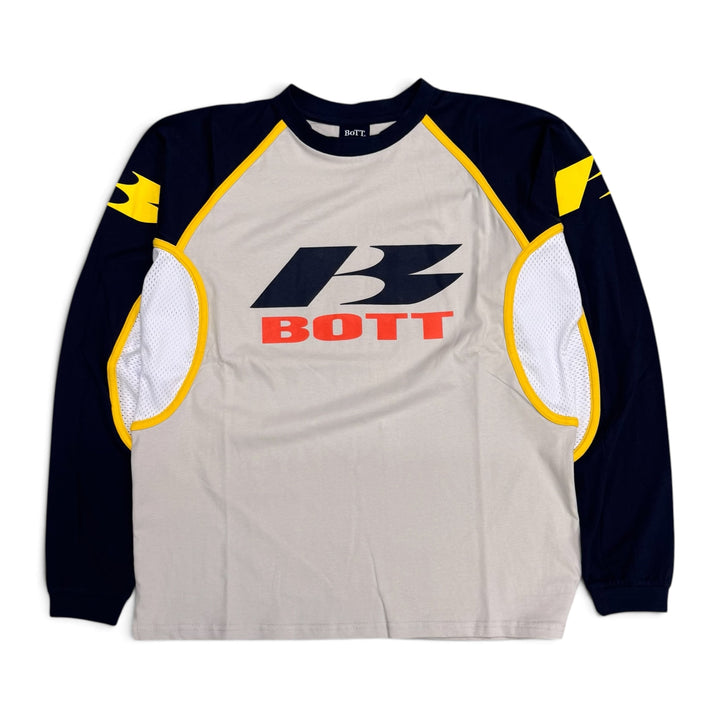 Bott Grey Spell Out Graphic Long Sleeve T-Shirt (L)