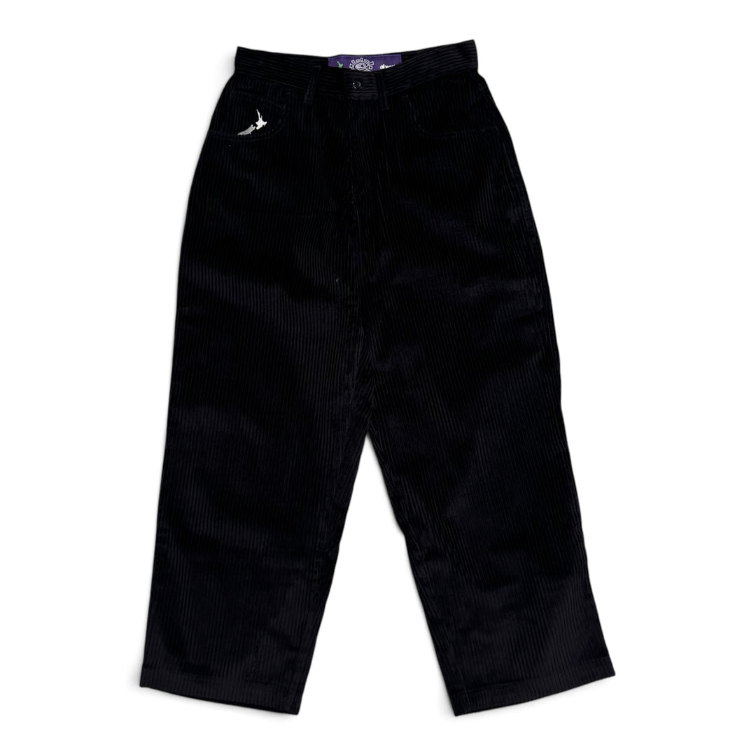 Always Do What You Should Do Black Corduroy Trousers (S)