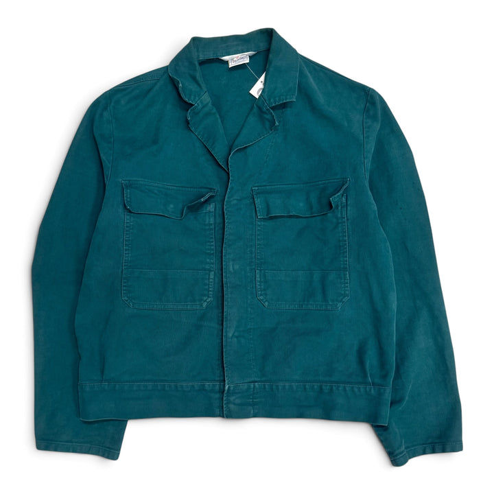 Vintage Distressed Faded Green French Chore Jacket (Women’s S)