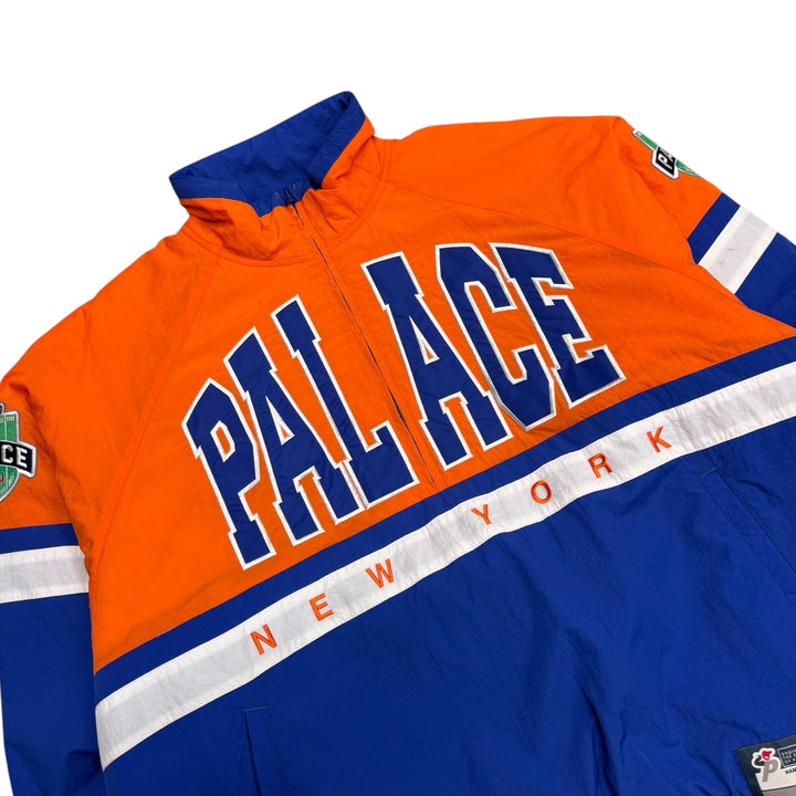 Palace Orange & Blue Breakout Half Zip Bomber Jacket (L)