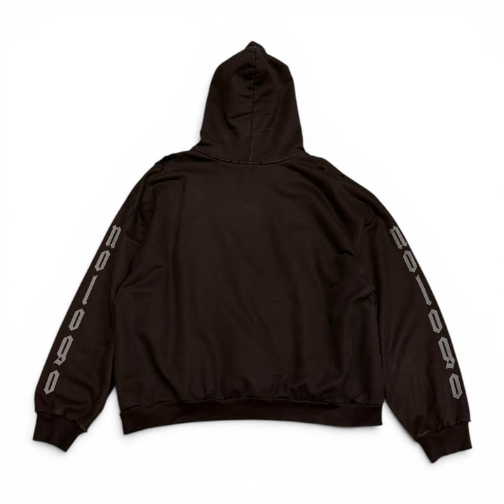 Balenciaga ‘No Logo’ Black Distressed Hoodie (XL)