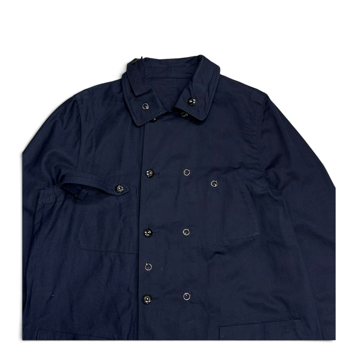 Vintage Jipijapa Button Up  Jacket Navy (L)