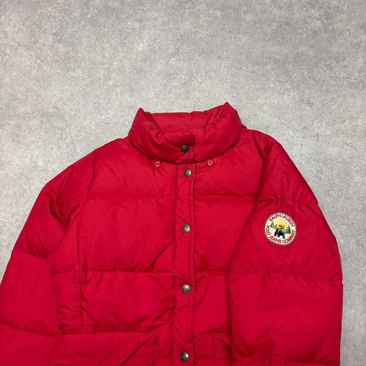 Vintage Polo Ralph Lauren Jeans Red Puffer Jacket (XS)