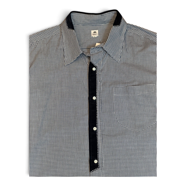 Vintage Jipijapa Blue Checkered Long Sleeve Shirt (XL)
