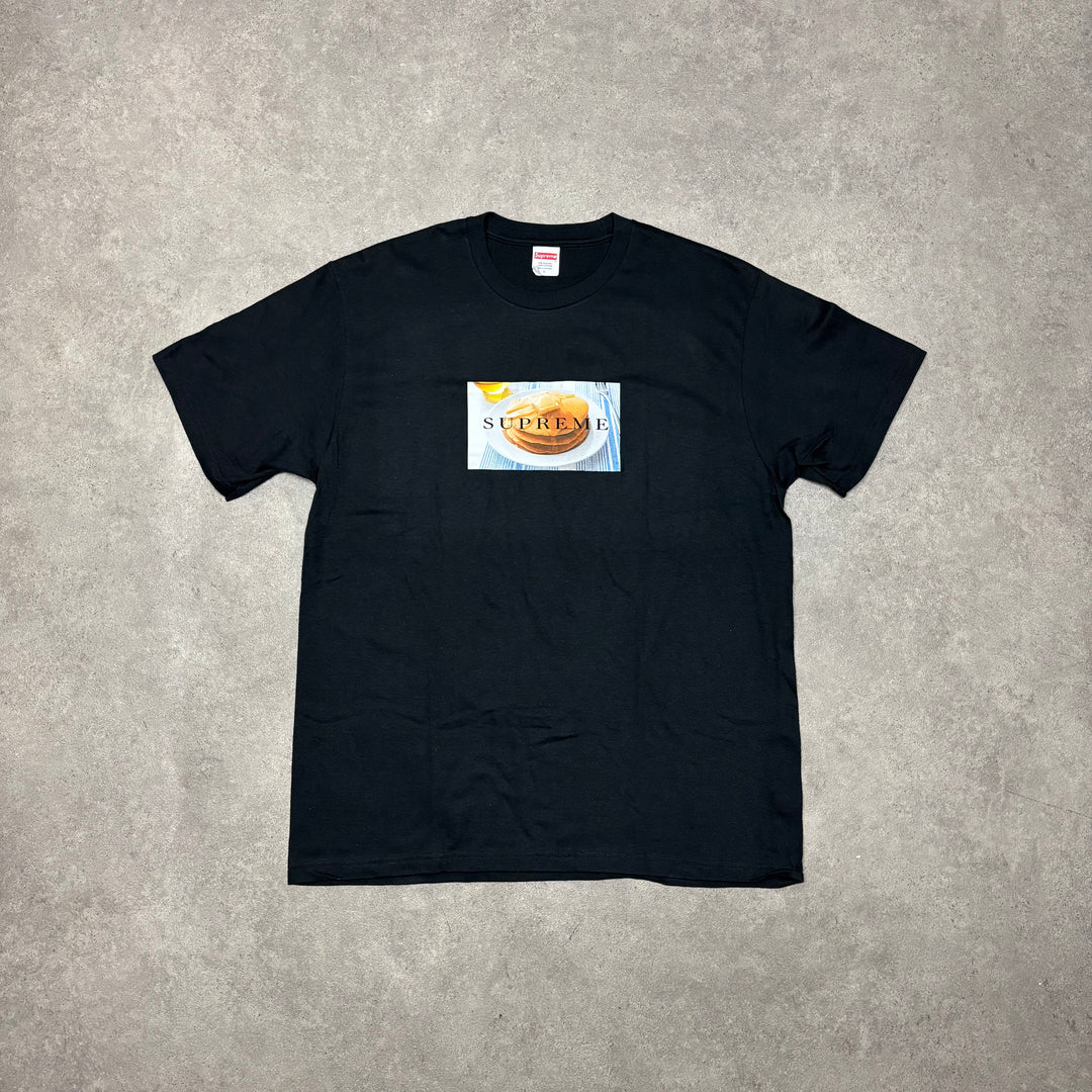 Supreme Black Pancake Graphic T-Shirt (L)