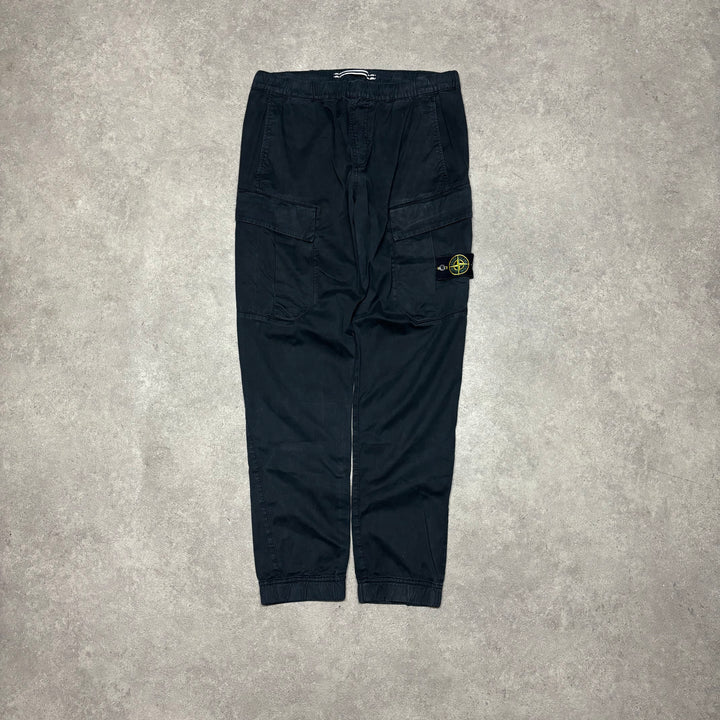 Stone Island Navy Cargo Trousers (34R)