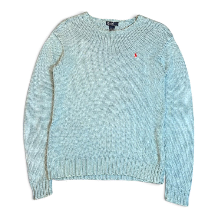Vintage Polo Ralph Lauren Baby Blue Knitted Jumper (S)