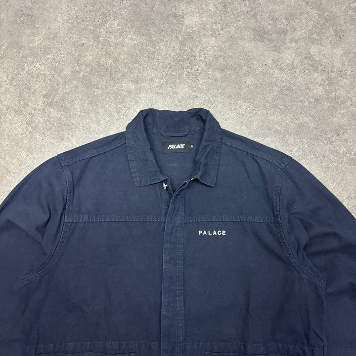 Palace Navy Canvas Material Full Set Jacket & Trousers (XL)