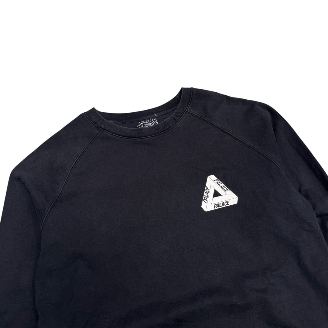 Palace Faded Big Logo Sweatshirt Black (XXL)