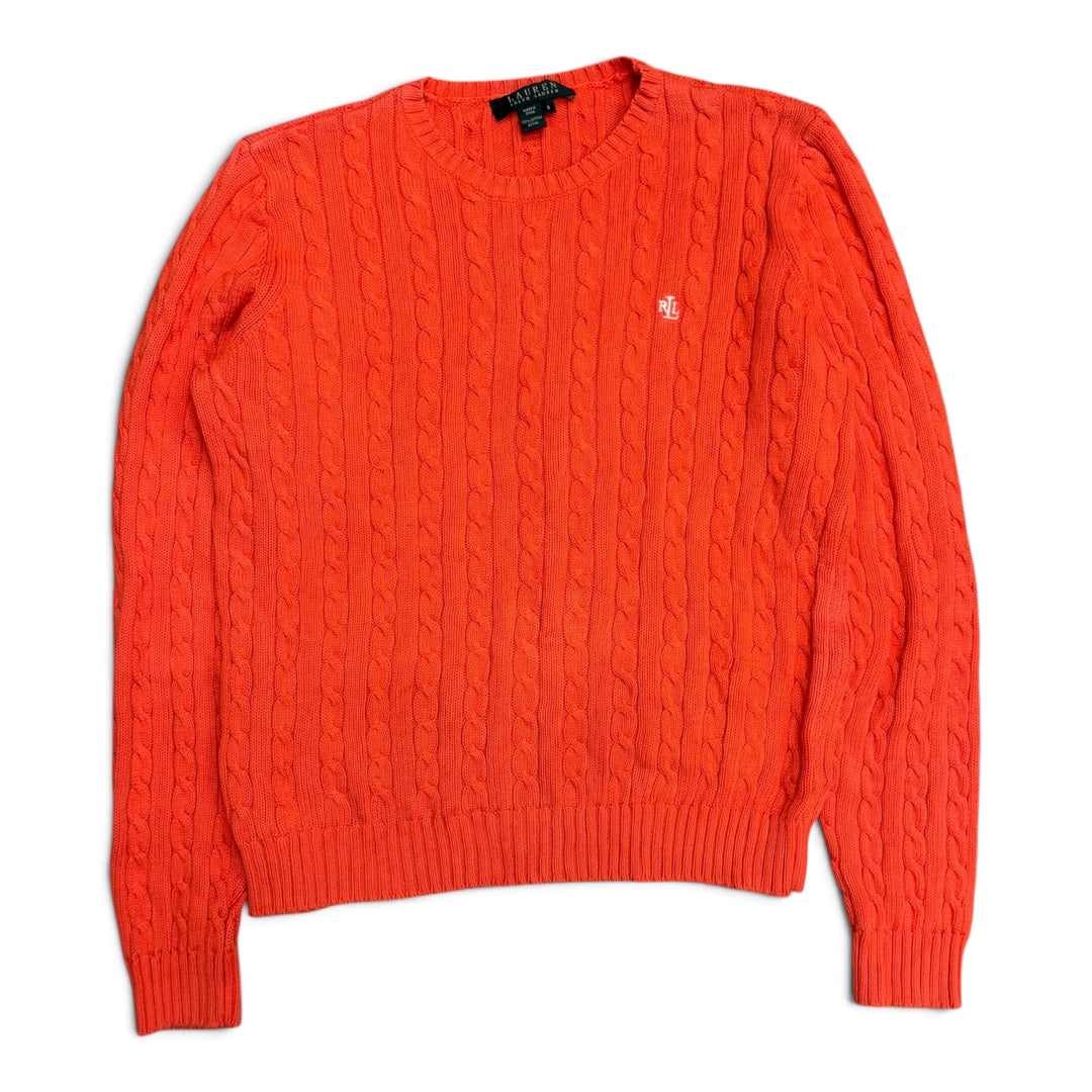Vintage Polo Ralph Lauren Orange Cable Knitted Jumper (S)
