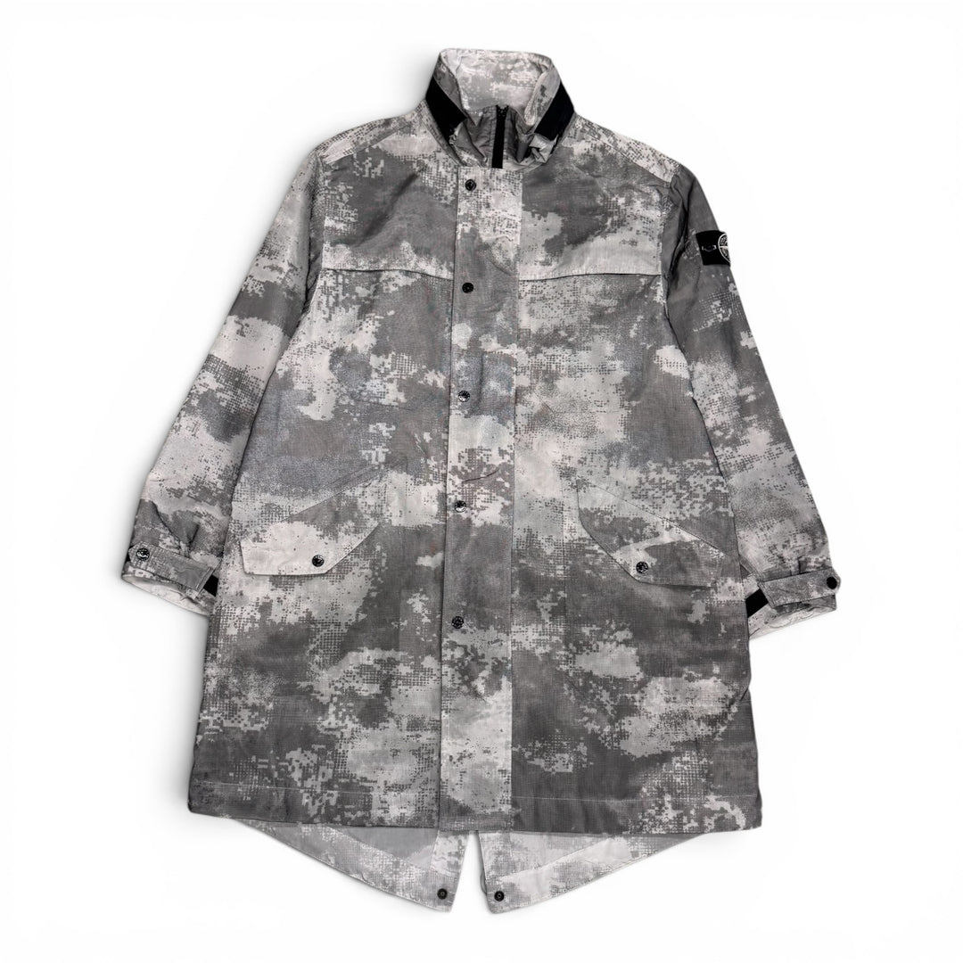 Stone Island Dissolving Grid Camo Mesh Jacket Grey (S)