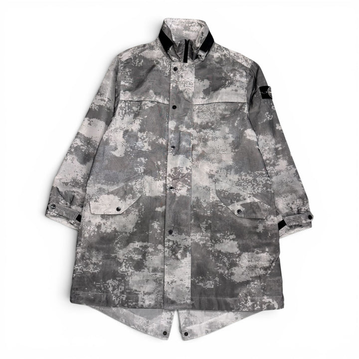 Stone Island Dissolving Grid Camo Mesh Jacket Grey (S)