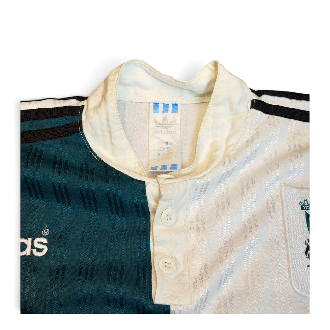 95' Vintage Adidas Liverpool Green & White Away Football Top (M)