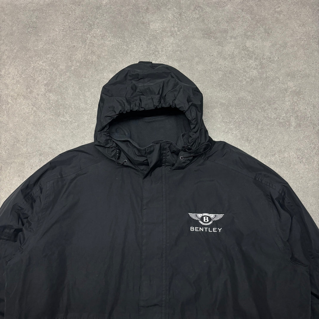 Vintage Bentley Black Waterproof Fleece Lined Black Jacket (XXL)