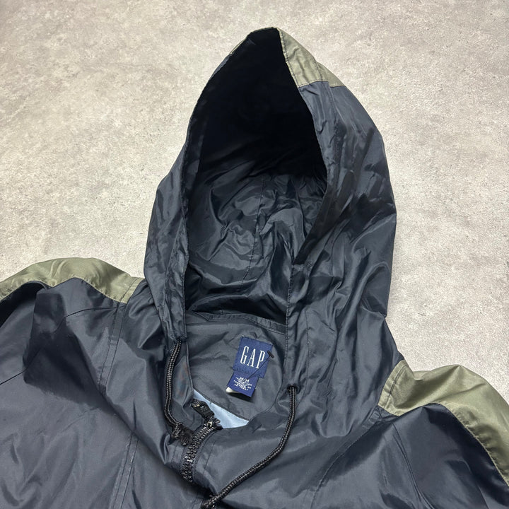 90's Vintage Gap Black Pullover Windbreaker Jacket (M)