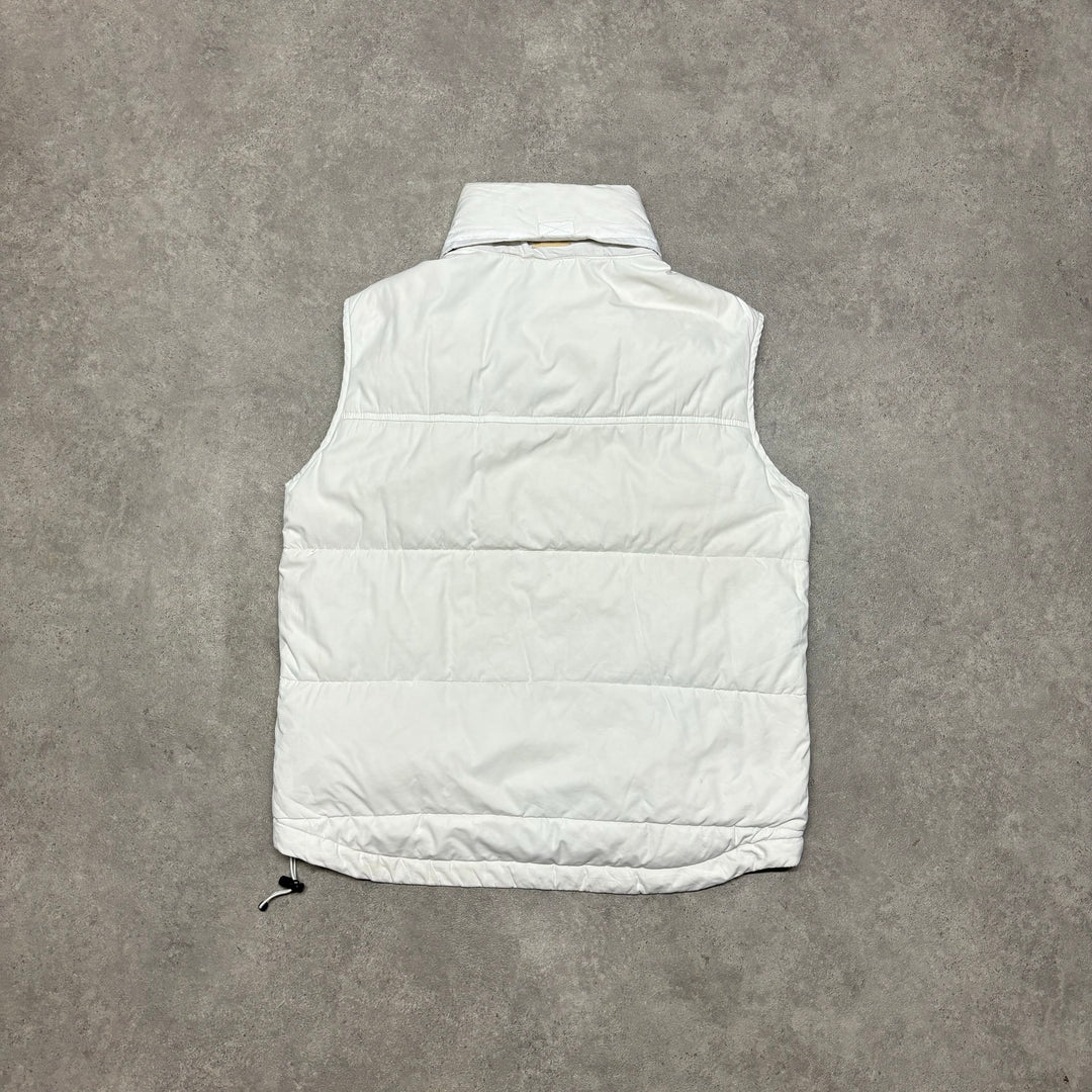 00's Vintage Nike White Puffer Gilet (S)