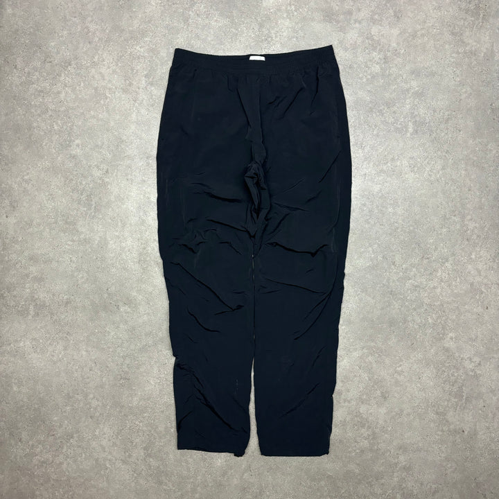 John Elliot Black Baggy Nylon Tracksuit Bottoms (XL)