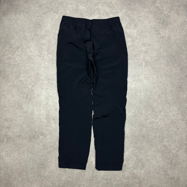 John Elliot Black Baggy Nylon Tracksuit Bottoms (XL)