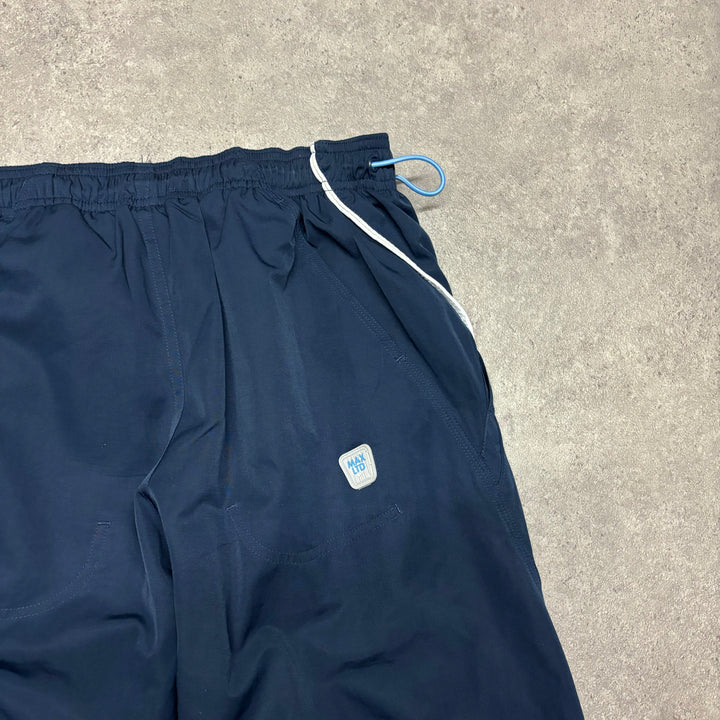 00's Vintage Nike 3/4 Length Navy Tracksuit Shorts (S)