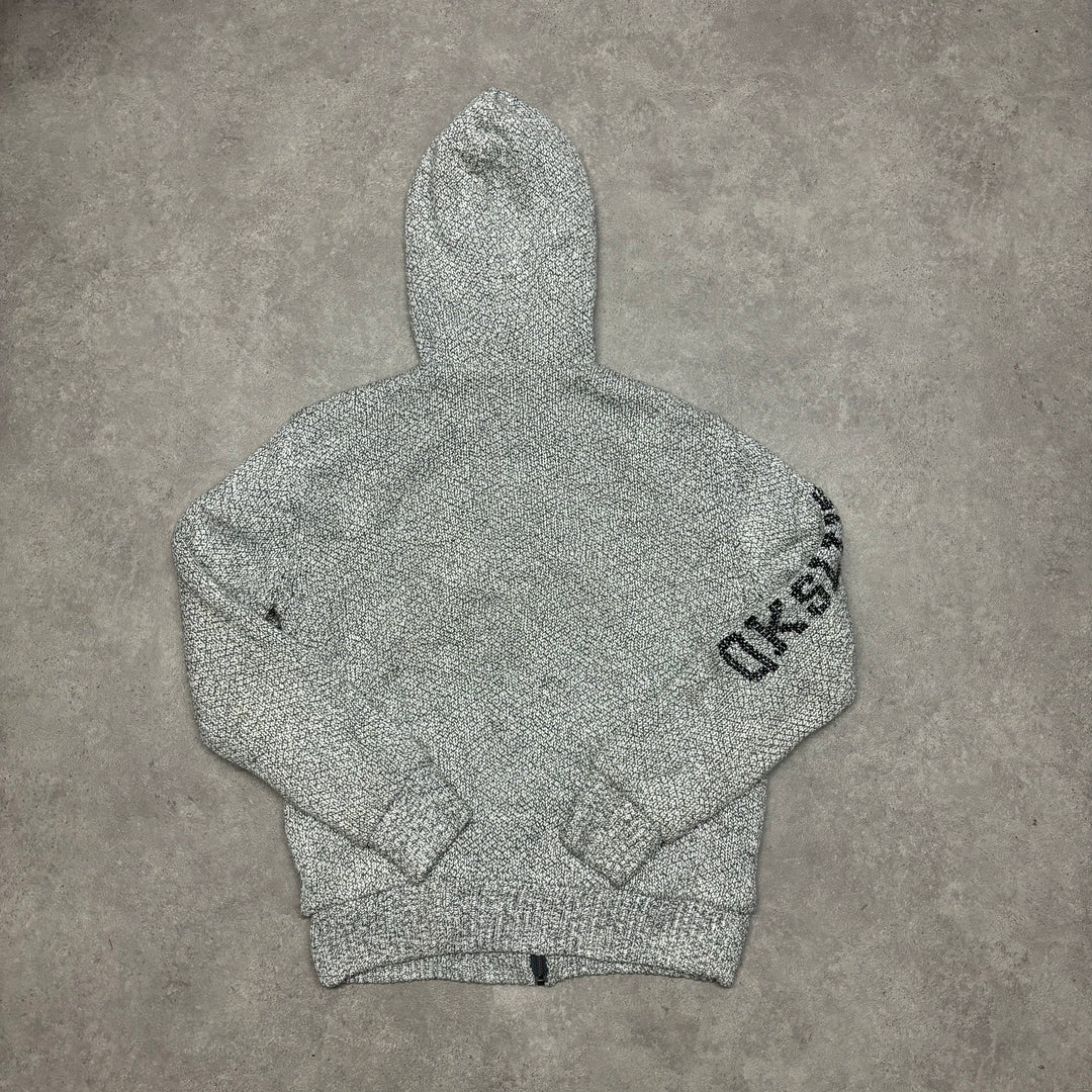 Vintage Quiksilver Grey Knitted Heavyweight Hoodie (XL)