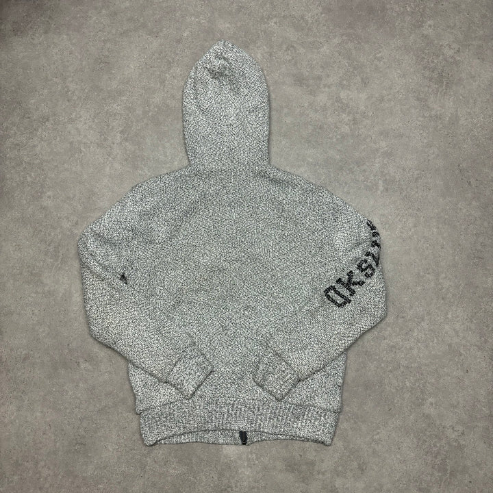 Vintage Quiksilver Grey Knitted Heavyweight Hoodie (XL)