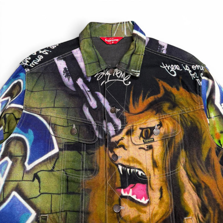 Supreme Lion's Denim Trucker Jacket (M)