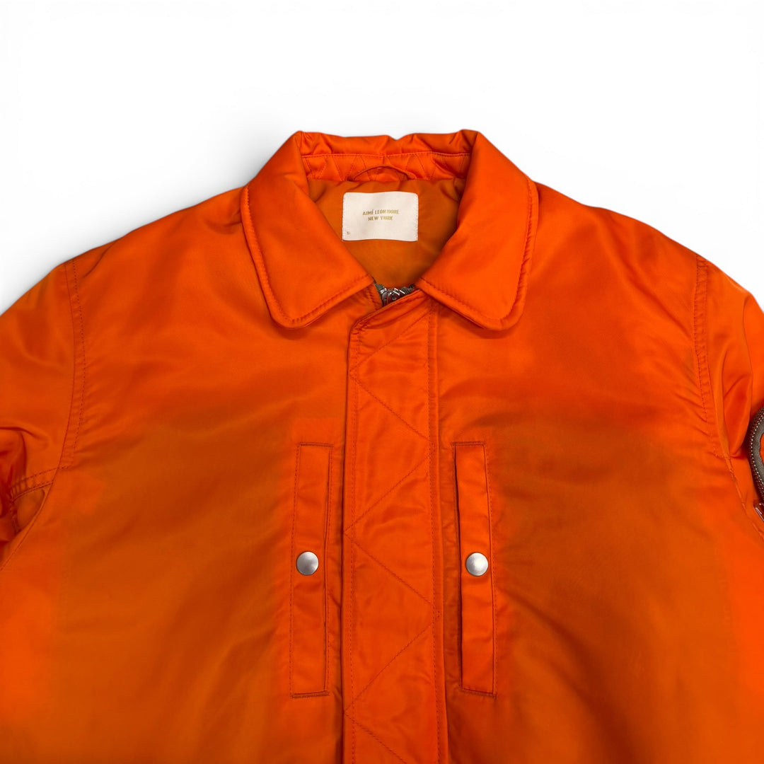Aime Leon Dore Satin Bomber Jacket Orange (S)