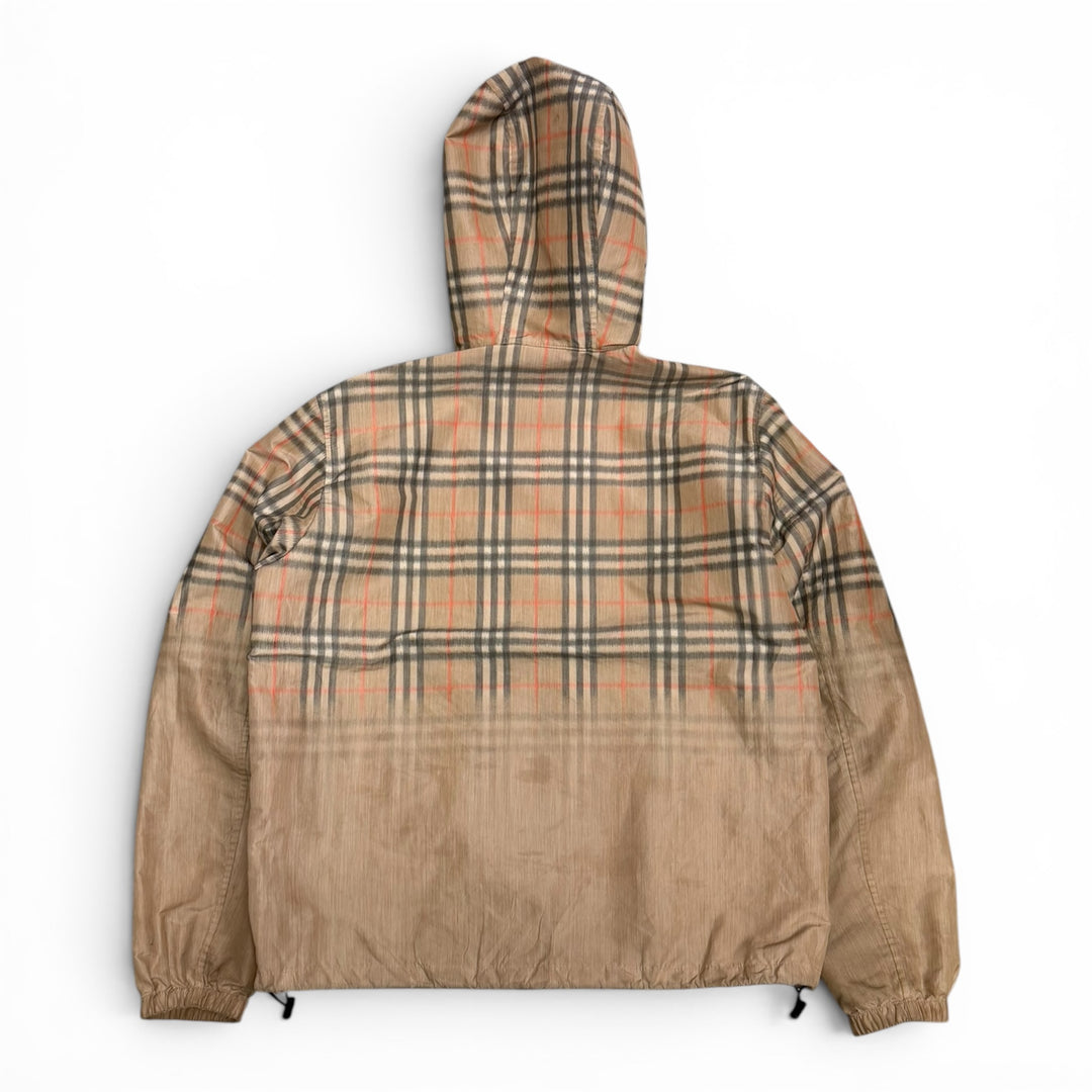 Burberry Gradient Check Hooded Lightweight Jacket Beige (S)
