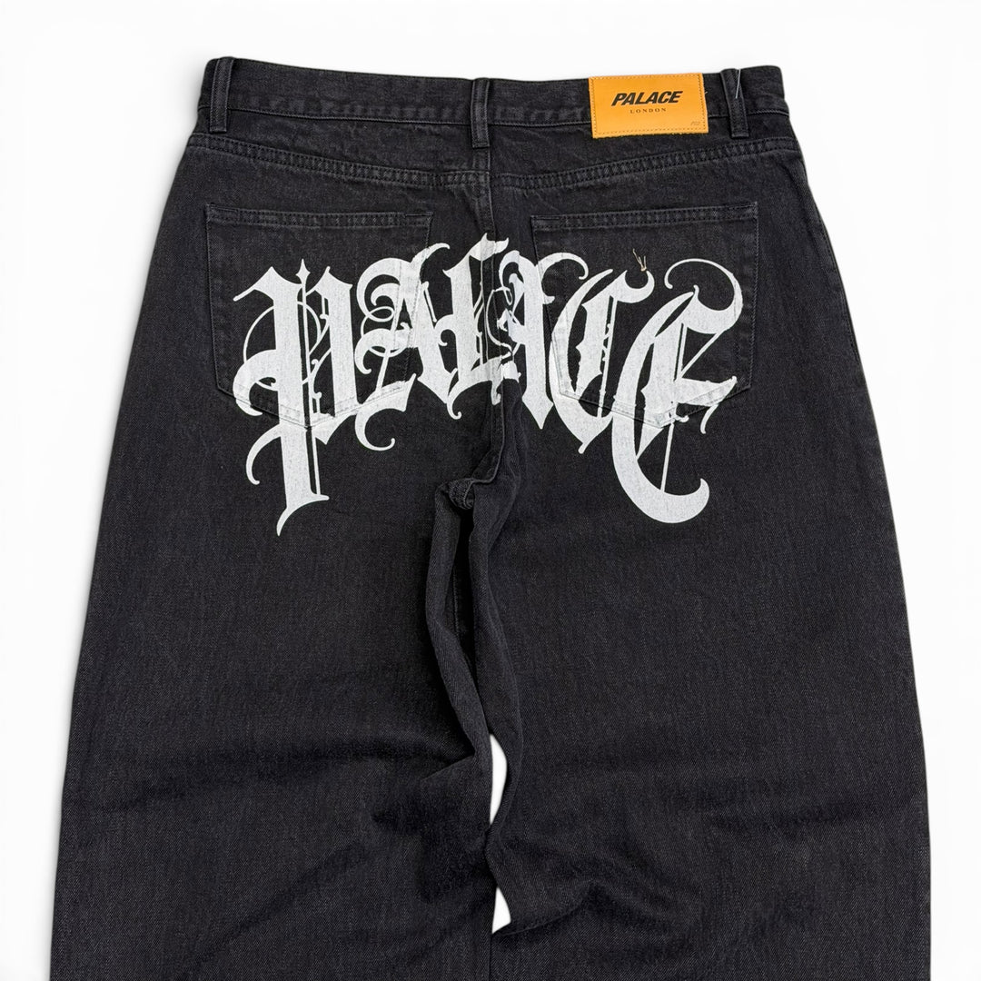 Palace El Script P90 Baggy Black Jeans (32")