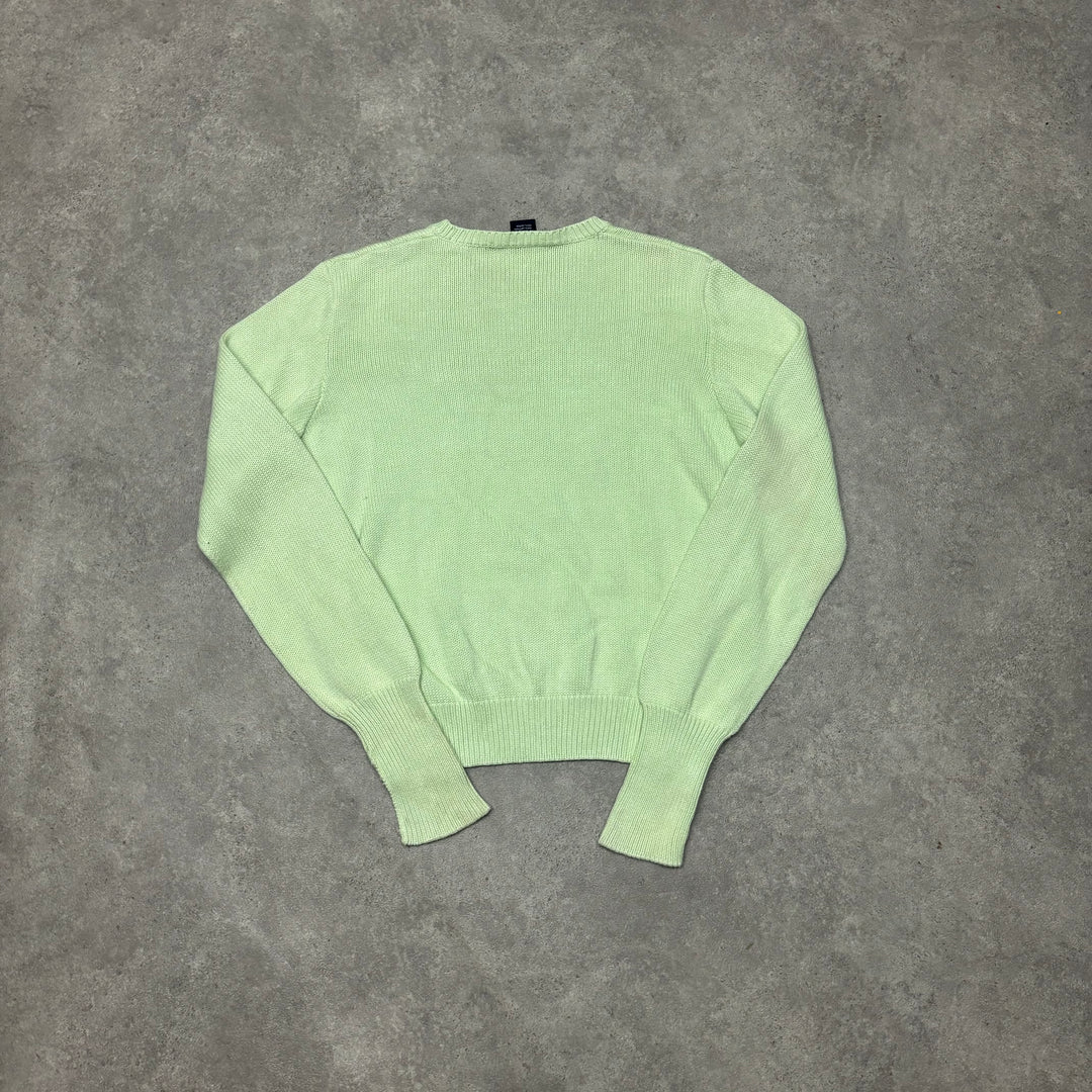 Vintage Polo Ralph Lauren Pastel Green Heavy Knitted Sweater (S)