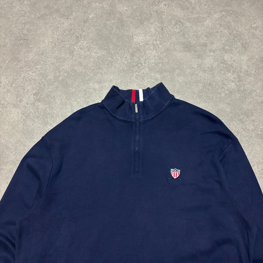 Vintage Polo Ralph Lauren Golf Navy Quarter Zip (XL)