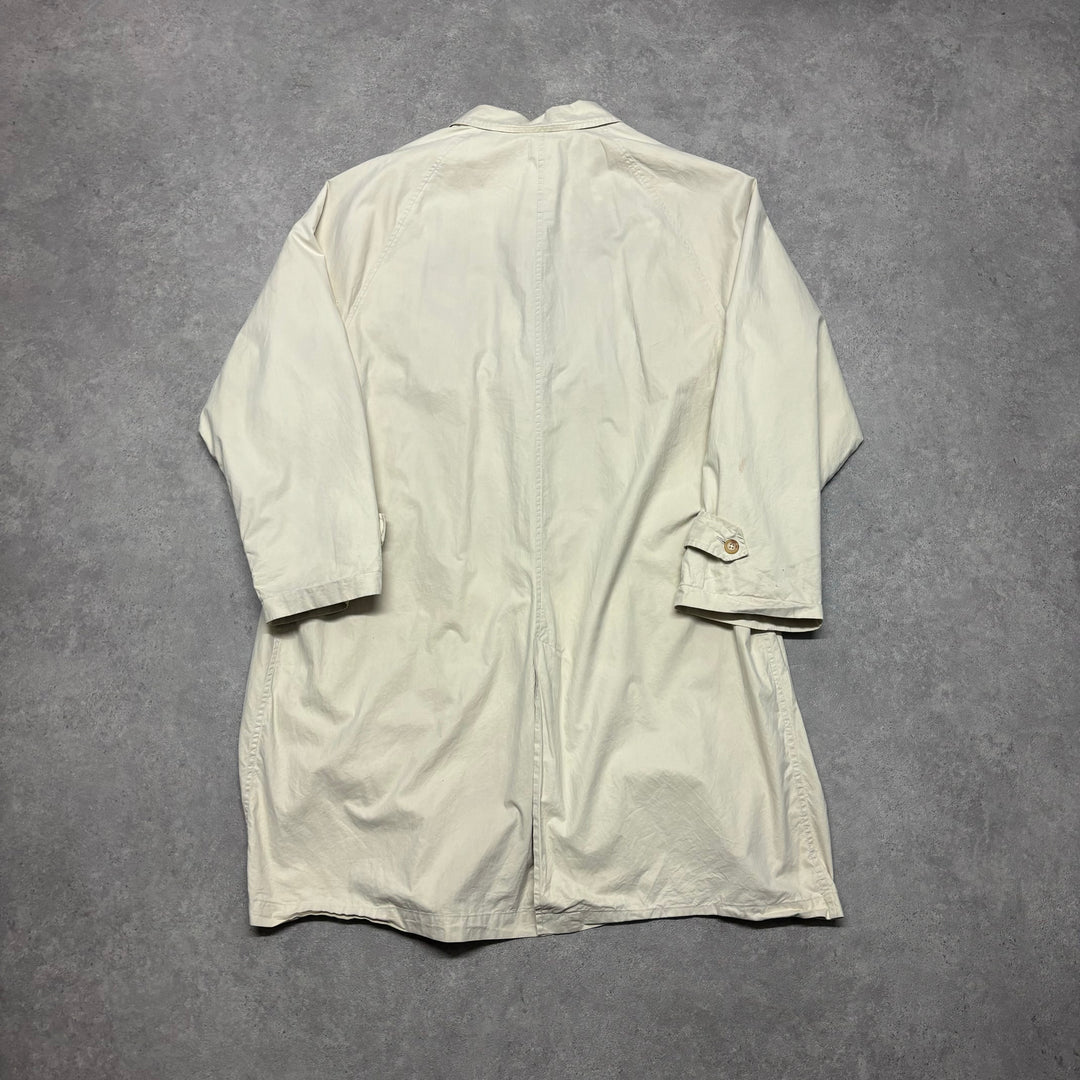 Vintage Polo Ralph Lauren Cream Trench Coat (XL)