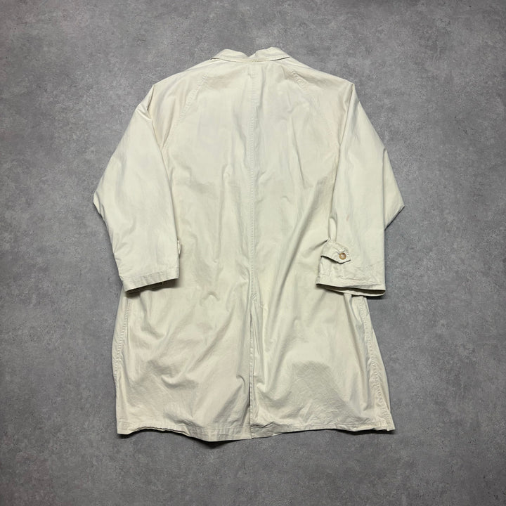 Vintage Polo Ralph Lauren Cream Trench Coat (XL)