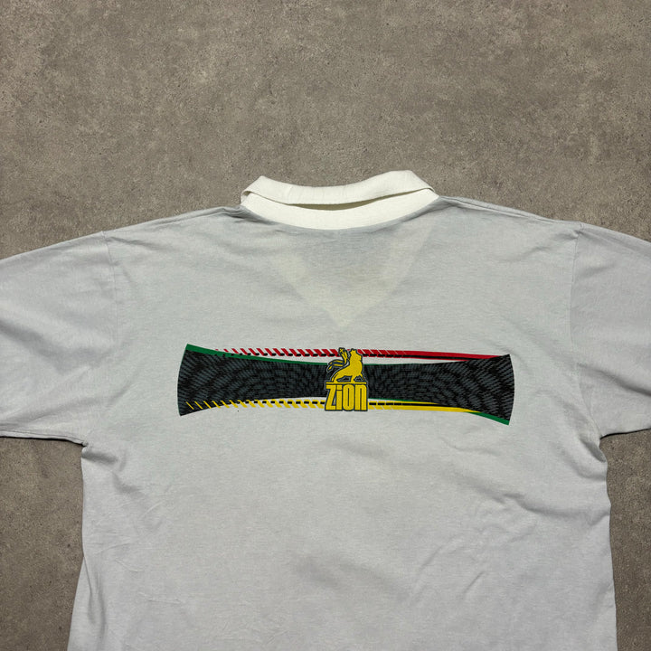 80's Vintage Bob Marley Light Blue Graphic T-Shirt (XL)