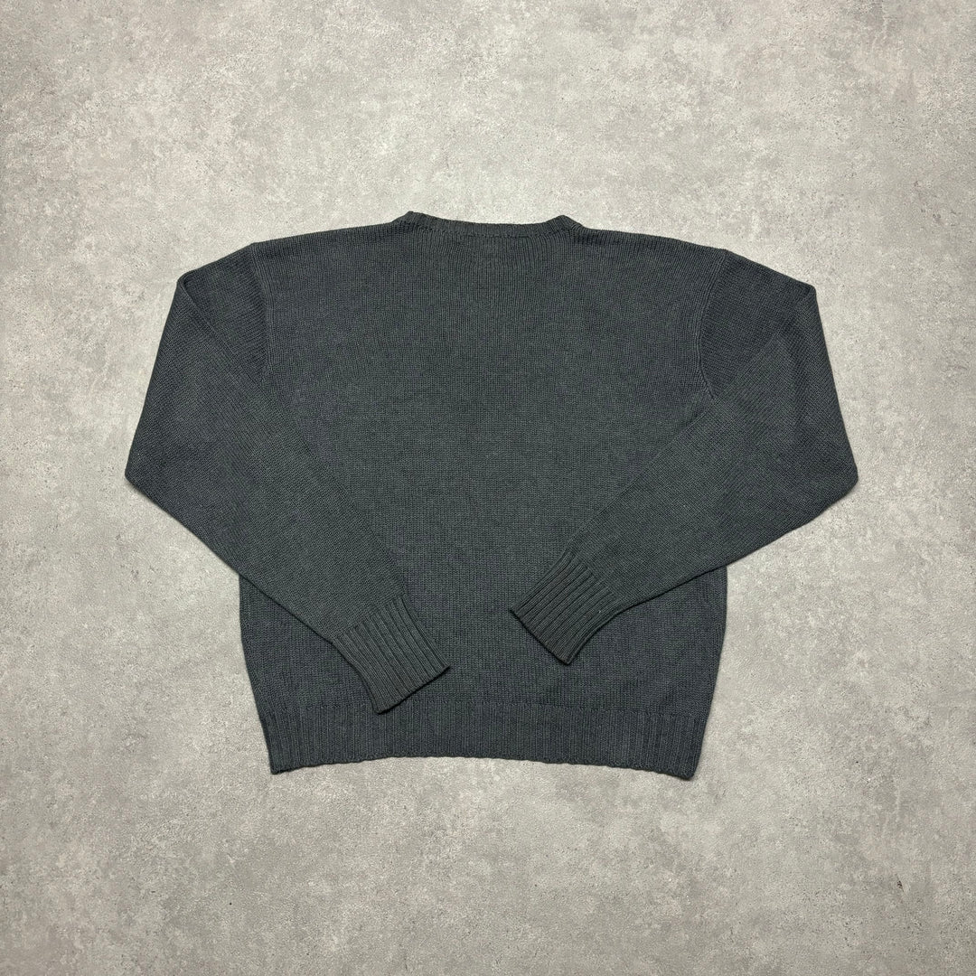 Vintage Polo Ralph Lauren Grey Knitted Sweater (L)