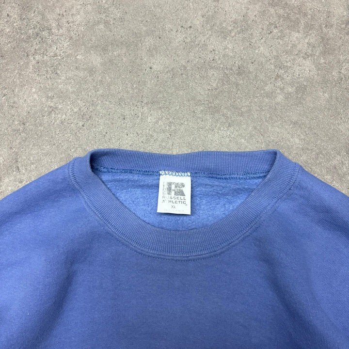 90's Vintage Russell Athletic Light Blue Sweatshirt (L)