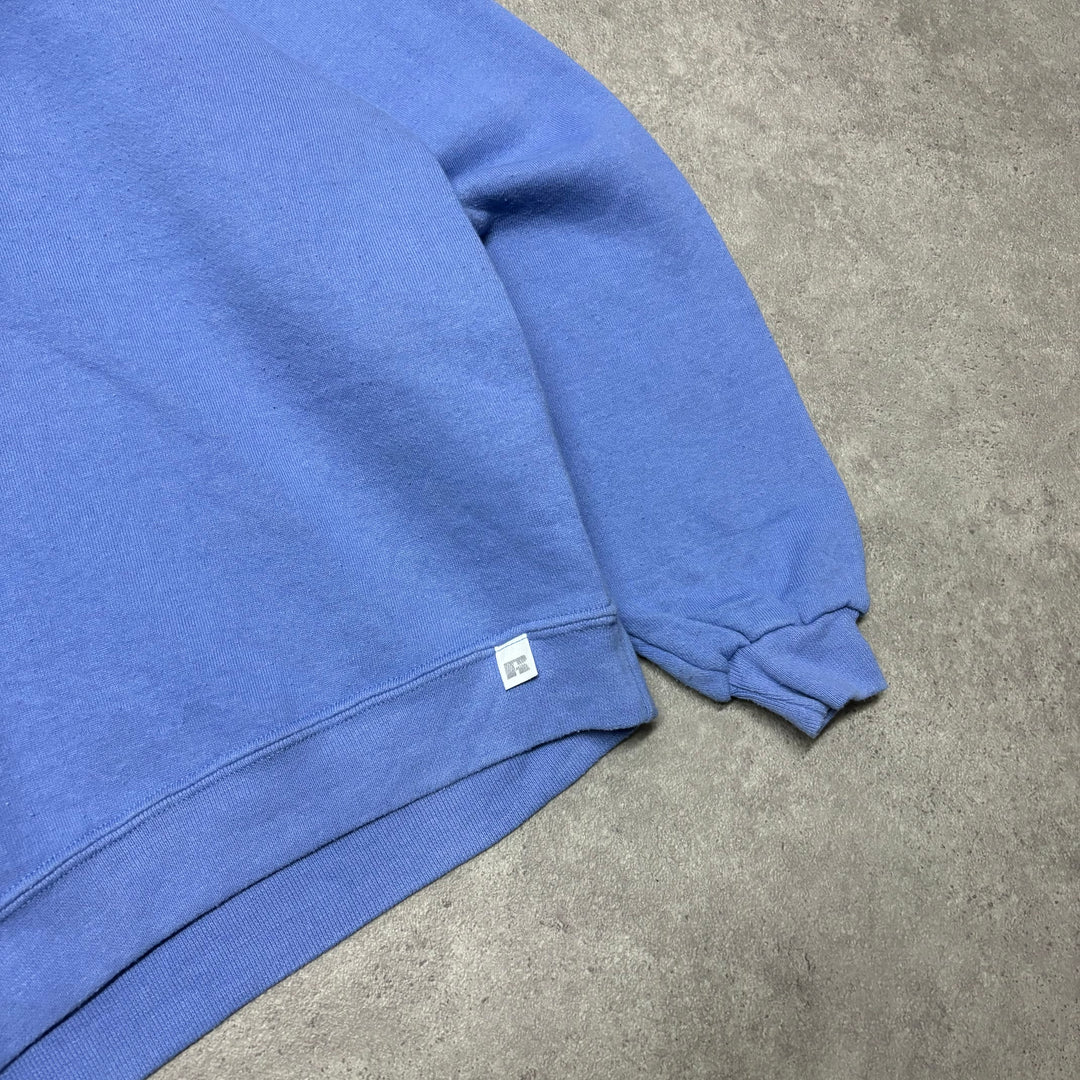 90's Vintage Russell Athletic Light Blue Sweatshirt (L)