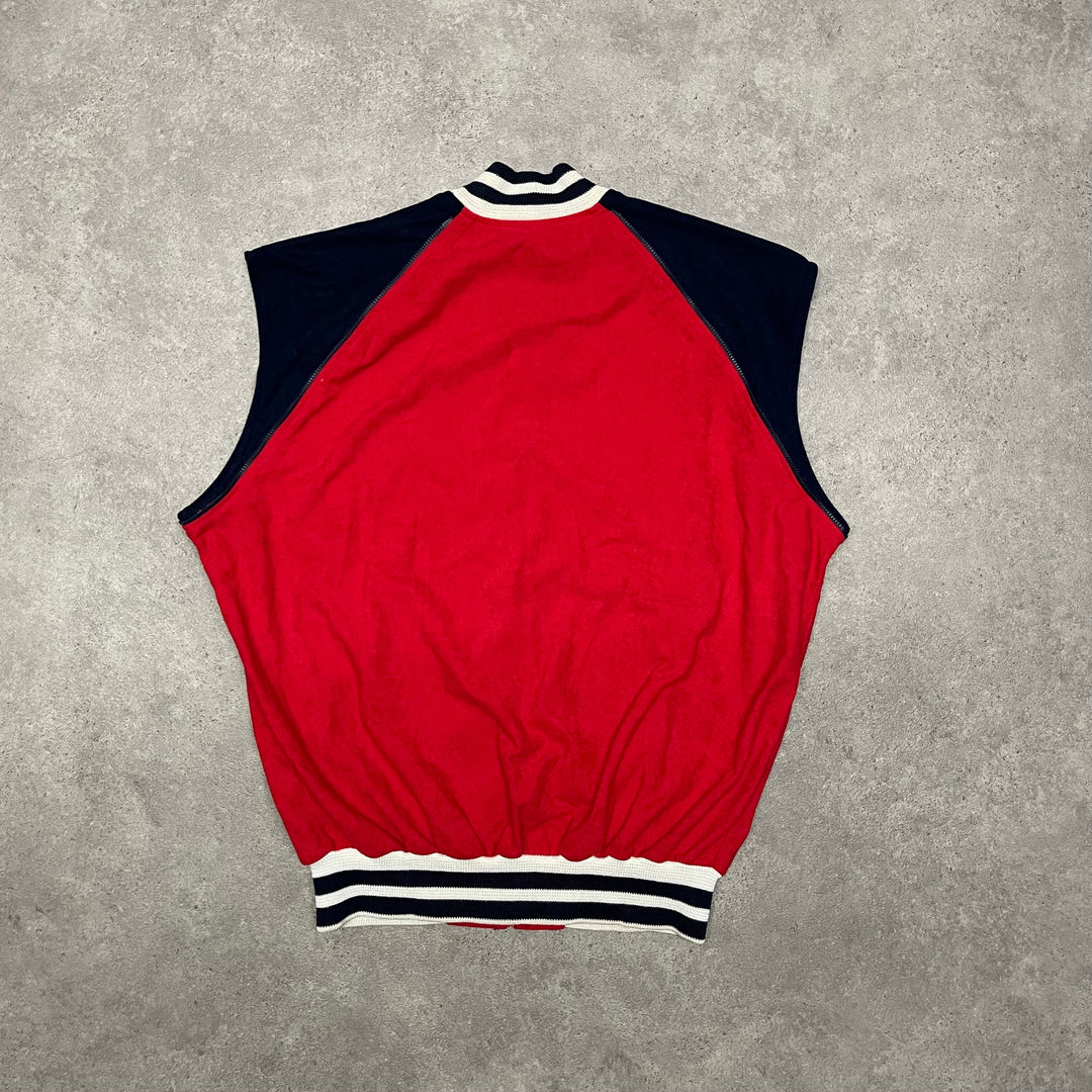 Vintage 70s FILA Velour Track  Full Set Size M Red